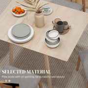 Folding Wooden Dining Table for Small Kitchens Seats 2 to 4 with Drop Leaf Design Natural