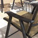 Set of 4 Foldable Metal Garden Chairs Light Brown Outdoor Dining Seats by Outsunny