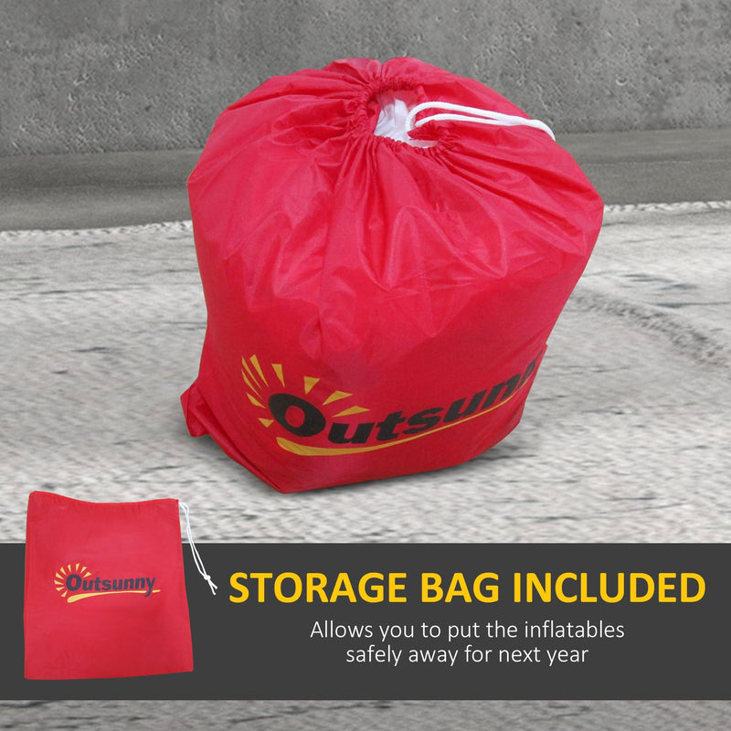 Red Outsunny storage bag on a grey floor with a storage bag included caption