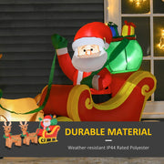 Close-up of Santa in the sleigh with a Durable Material IP44 polyester callout