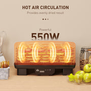 Six-Tray Food Dehydrator Adjustable Temperature 40-70 Degrees Fahrenheit Black by HOMCOM