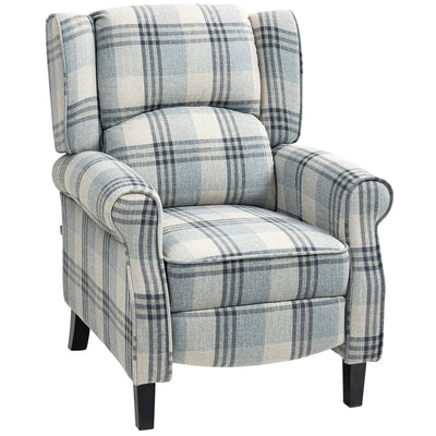 Grey Manual Reclining Chair with 160 Degree Backrest and Footrest by HOMCOM