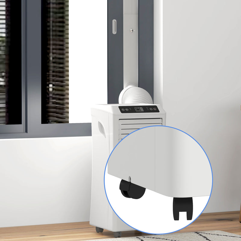 9000 BTU Portable Air Conditioner with Dehumidifier and Fan Cools Rooms up to 28m²