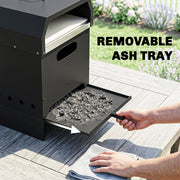Outdoor Pizza Oven and Charcoal Grill for Stone Baked Pizza and Smoky Barbecue Black Outsunny