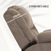 Electric Recliner Chair with Massage Heat and Lift Assist for Easy Relaxation Light Brown AOSOM