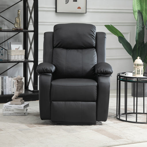 Electric Riser Recliner Chair with Massage and Remote for Elderly Comfort Support Black