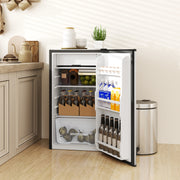 91 Litre Silver Under Counter Fridge Freezer with Chiller Box and Thermostat
