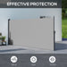 Light Grey 400 x 160cm Retractable Side Awning Privacy Screen for Garden or Patio by Outsunny