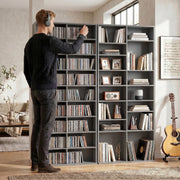 Tall Media Storage Unit Grey - image 9