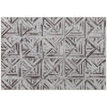 Large Non Slip Washable Chenille Area Rug With Triangle Pattern For Living Room Brown