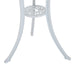 White 3 Piece Antique Garden Bistro Set Cast Aluminium with Umbrella Hole by Outsunny