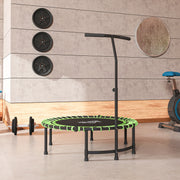 Green Mini Kids Trampoline with Adjustable Handle and Steel Frame by Outsunny AOSOM