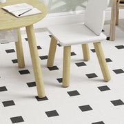 3 Piece Kids Activity Table Set with Mesh Storage and Bear Backrest by AIYAPLAY