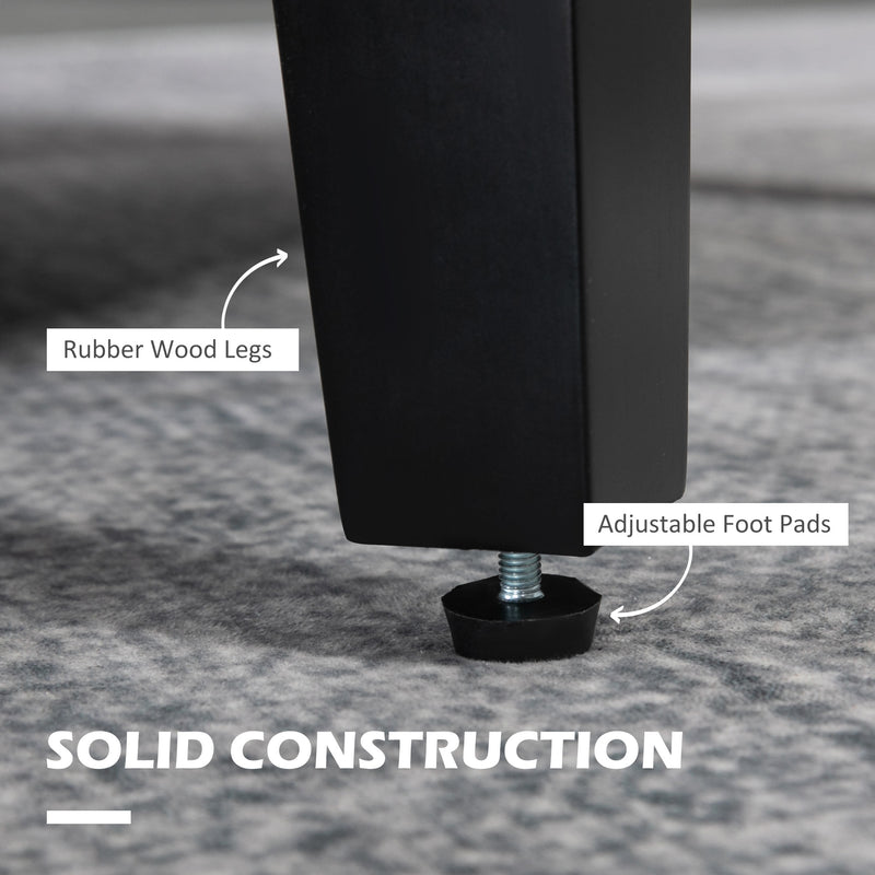 Set of 2 Upholstered Armchairs with Wooden Legs for Living Room or Bedroom Light Grey