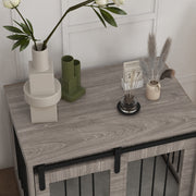 Dog Crate Furniture with Removable Cushion for Medium Pets Ideal as Side Table Brown