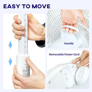 White Oscillating Pedestal Fan with Adjustable Height and Tilt Function