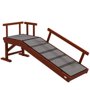 Pet Ramp for Beds and Sofas with Non Slip Surface and Guardrails for Older Pets Brown and Grey AOSOM