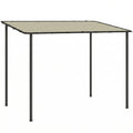 Lean To Pergola with UPF30 Sun Protection for Small Patios and Gardens Cream Outsunny