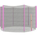 8ft Trampoline Net Replacement with Zipped Entrance and Pole Covers Pink by SPORTNOW AOSOM