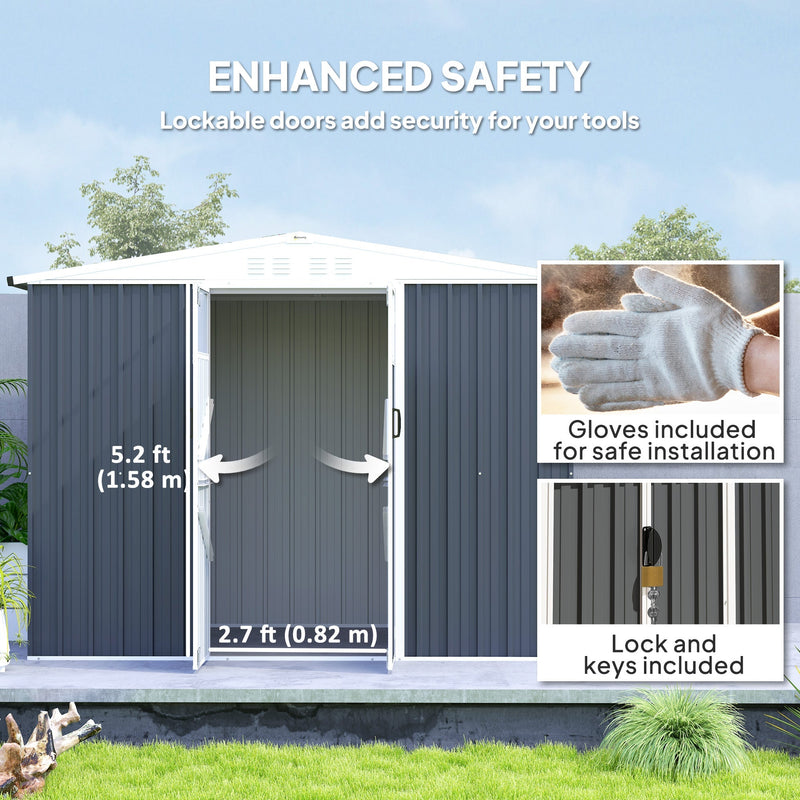Front view labelling the 82 cm wide and 158 cm high door opening, with gloves and lock insets