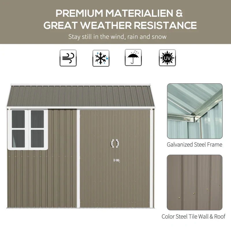 Weather resistance panel with close-ups of the galvanised steel frame and wall panels