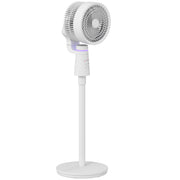 White Pedestal Air Circulation Fan with Oscillating Function and Adjustable Height by HOMCOM