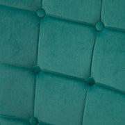 Velvet Wingback Armchair with Footstool for Living Room or Bedroom Steel Legs Dark Green