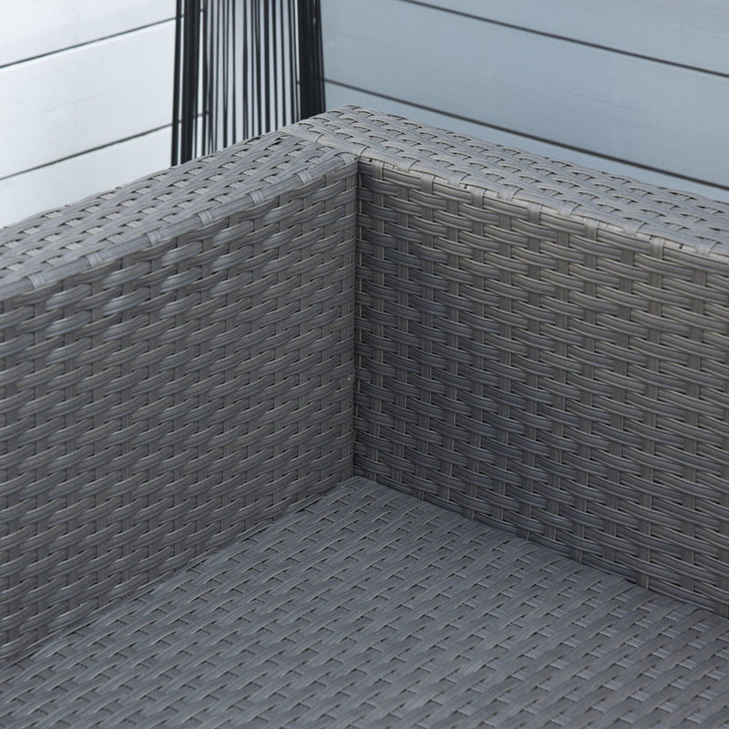 9 Seater Rattan Garden Sofa and Table With Footstools