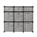 SONGMICS 9-cube storage organiser in heather grey, front view