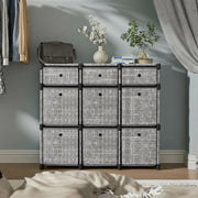 Cube organiser styled in a living room setting