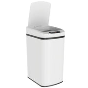 12L Touchless Kitchen Bin with Motion Sensor and Fingerprint Resistant Steel White AOSOM