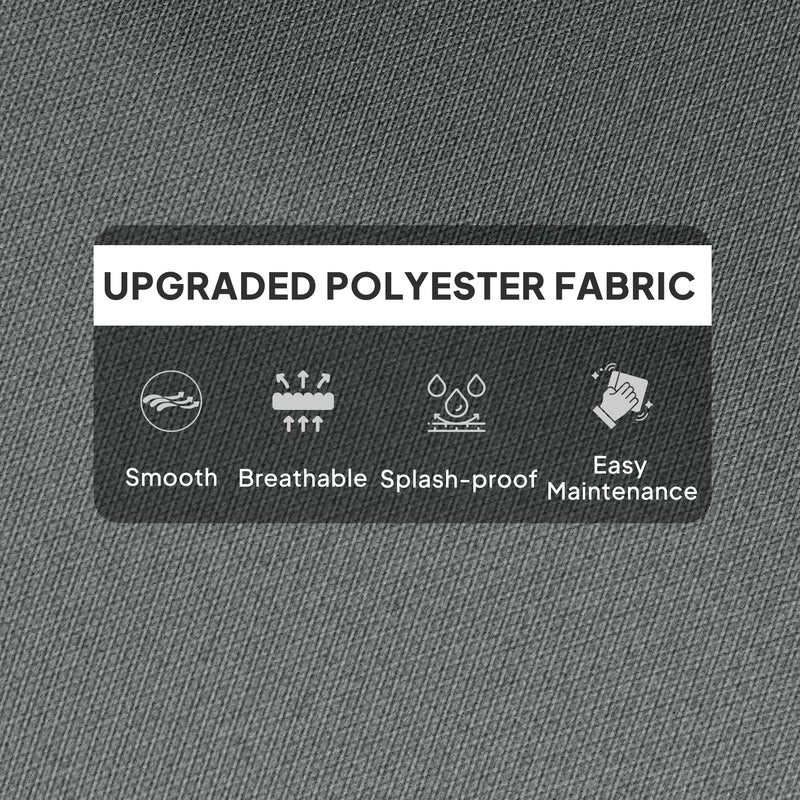 Light Grey Padded Outdoor Seat Cushion 115 x 56 cm by Outsunny