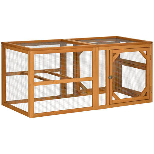 Wooden Chicken Coop with Perches and Doors for 2 to 4 Hens Easy Access Design Natural Wood