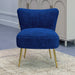 Dark Blue Velvet Feel Tub Accent Chair Stylish and Comfortable Seating by HOMCOM