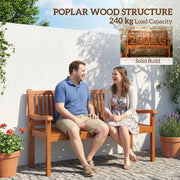 Wooden Garden Bench with Waterproof Cover for Comfortable Outdoor Seating Light Brown Outsunny