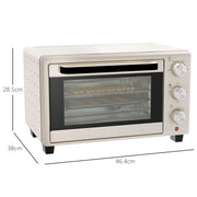 21L Mini Countertop Oven With Adjustable Temperature Ideal For Small Kitchens White