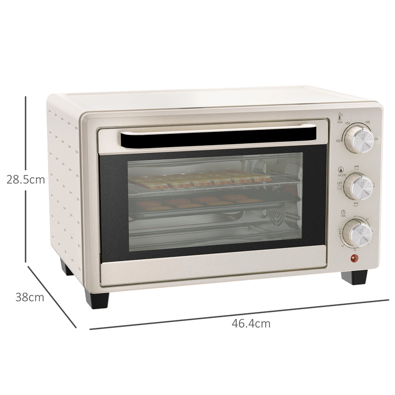 21L Mini Countertop Oven With Adjustable Temperature Ideal For Small Kitchens White