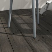 Outsunny Round Garden Coffee Table, Outdoor Side Table with Rounded Steel Edge, Ø40 x 50H cm, Grey AOSOM