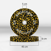 Pair of 15KG Olympic Weight Plates with 5cm Holes Ideal for Strength Training Black AOSOM