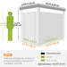 Galvanised Steel Garden Storage Shed with Roof Windows and Lockable Door for Tool Storage by Outsunny