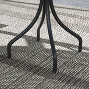 Grey 66cm Galvanised Steel Round Garden Table Weather Resistant by Outsunny