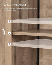 Freestanding Storage Cabinet with Adjustable Shelves for Bathroom or Kitchen by Vasagle