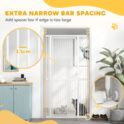 Extra Tall Pet Gate 180cm Pressure Fit for Doorways with Narrow Gaps Grey AOSOM