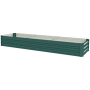 Galvanised Steel Raised Garden Bed 60 x 240cm With Open Bottom For Easy Drainage AOSOM