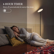 Tall RGB Floor Lamp With Remote Control And Dimmable Light For Bedroom Or Living Room Black