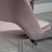 Pink Armless Velvet Feel Swivel Office Chair with and Padded Seat by Vinsetto