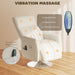 Cream 10 Point Massage Recliner Chair with Padded Seat by HOMCOM