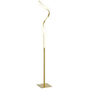Gold LED Floor Lamp with 3 Brightness Levels Dimmable Standing Light with Foot Switch by HOMCOM
