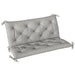 Light Grey 2 Seater Garden Bench Cushion with Backrest and Ties 98 x 100cm by Outsunny