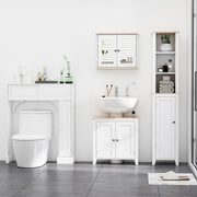 Freestanding Under Sink Bathroom Cabinet With Adjustable Shelf And Storage Space White